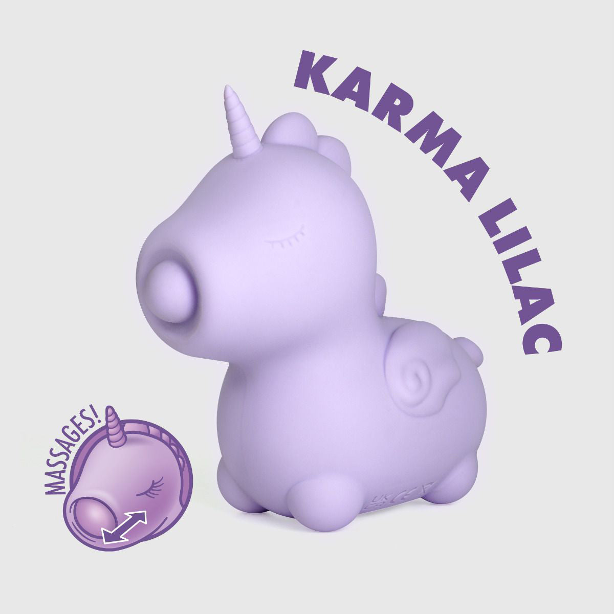 Karma Lilac Mini Unicorn Vibrator – Silicone Dual Motors 10 Vibration Speeds > Vibrators > Ladies > Clitoral Vibrators and Stimulators