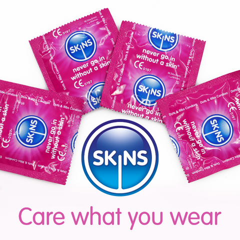 Skins Dots and Ribs Condoms – Textured Condom for Enhanced Sensation - Bulk 500 Pack > Essentials > Condoms