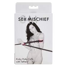 S&M Kinky Pinky Cuffs With Tethers And Restraints > Bondage Gear > Restraints
