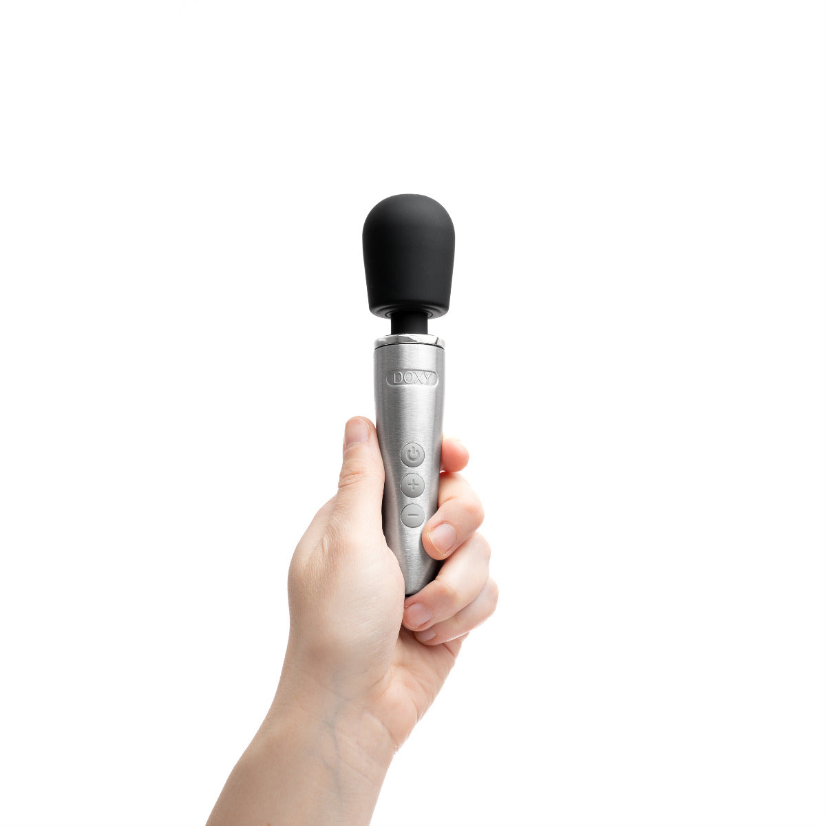 Doxy Go Brushed Metal – Compact Powerful Rechargeable Wand Massager Default Title > Sex Toys > Mini Massagers