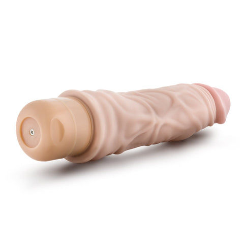Dr Skin Cock Vibe 10 8.5 Inch Vibrating Cock in Beige DONGS Vibrating