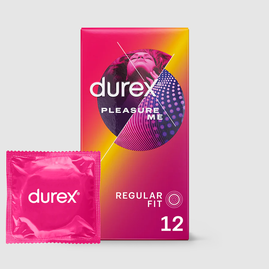 Durex Pleasure Me – Ribbed and Dotted Textured Latex Condoms – 10, 12 & 30 Pack 12 Pack > Essentials > Condoms