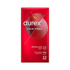 Durex Thin Feel – Thin Latex Condoms with Teat-End Design 12 Pack > Essentials > Condoms