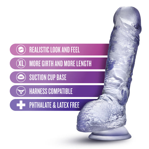 B Yours Plus Clear Realistic Suction Cup Dildo for G-Spot DONGS