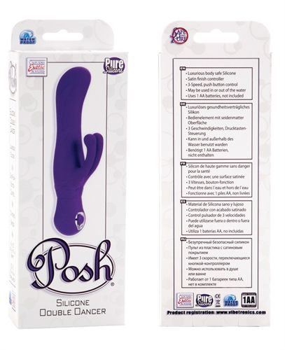 Posh Silicone Thumper Dual Massager – Rechargeable Silicone, 3 Speeds Massager > Vibrators > Ladies > Rabbit