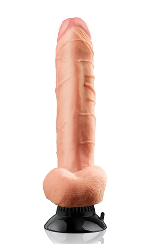 Real Feel Deluxe No.7 9 Inch Phthalate-Free Fanta Flesh Lifelike Vibrator