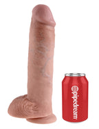King Cock 11 Inch Lifelike Dong With Balls 28 Centimeters Silicone Dildo > Dildos > Large Dildos