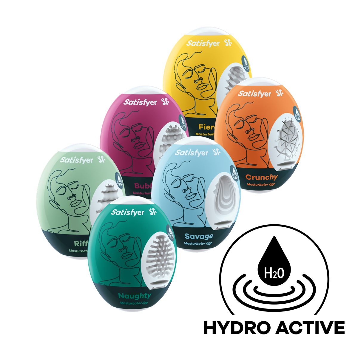 Satisfyer Masturbator Eggs Assorted Pack 6 Compact Size Masturbators > Sex Toys For Men > Masturbators Cup
