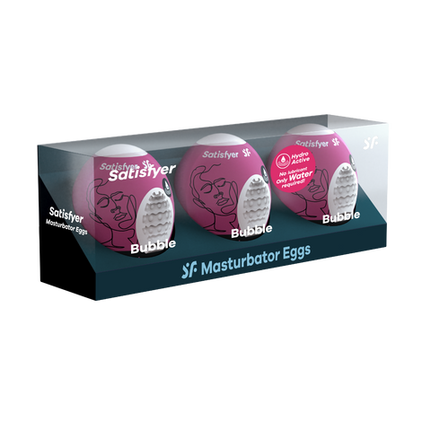 Satisfyer Bubble Masturbator Eggs Set of 3 – Disposable Stretchy Male Masturbators > Sex Toys For Men > Masturbators Cup