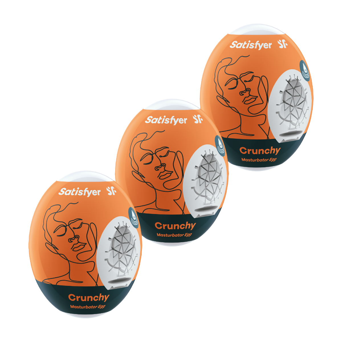 Satisfyer Crunchy Set of 3 – Disposable Stretchy Masturbator Eggs > Sex Toys For Men > Masturbators Cup