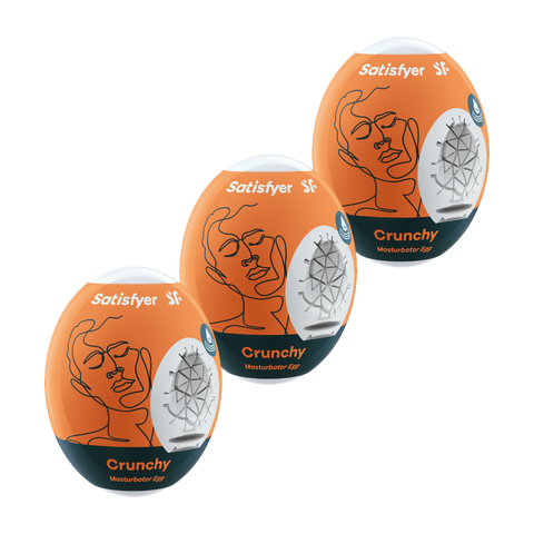 Satisfyer Crunchy Set of 3 – Disposable Stretchy Masturbator Eggs > Sex Toys For Men > Masturbators Cup