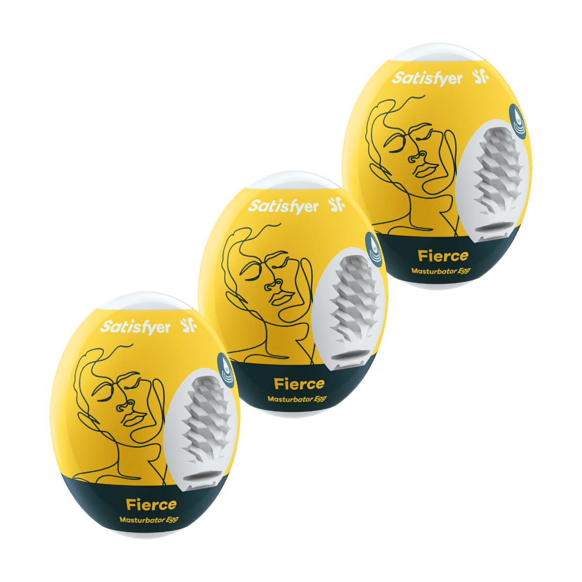 Satisfyer Fierce Masturbator Egg Set of 3 – Disposable Lightweight Penis Stimulation Eggs > Sex Toys For Men > Masturbators Cup Main image