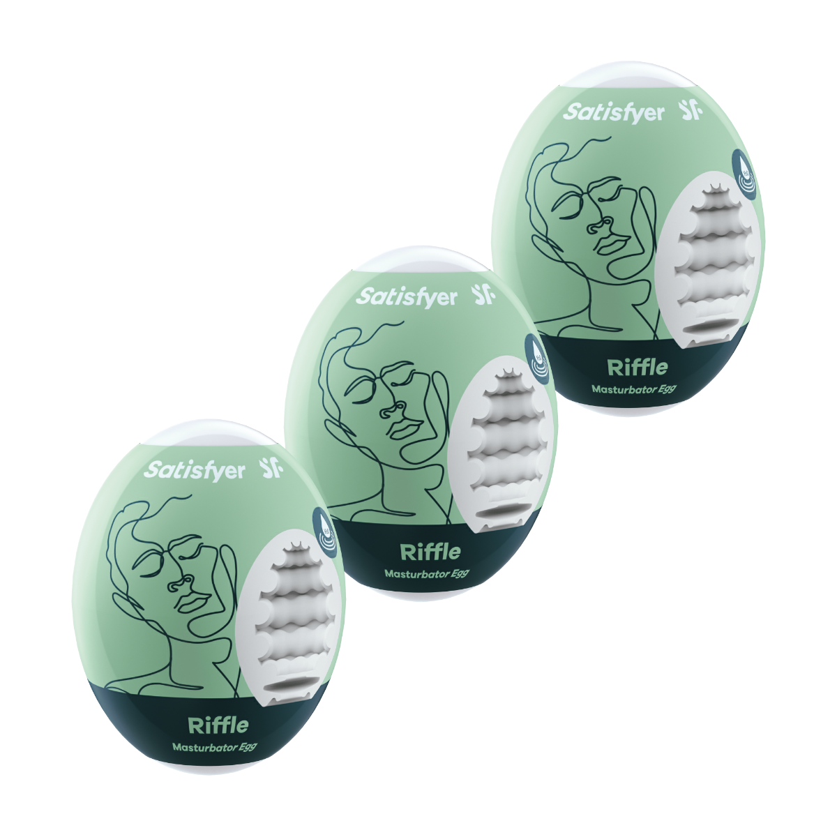 Satisfyer Riffle Egg Set – Disposable Stretchy Masturbator Eggs 3-Pack > Sex Toys For Men > Masturbators Cup Main image