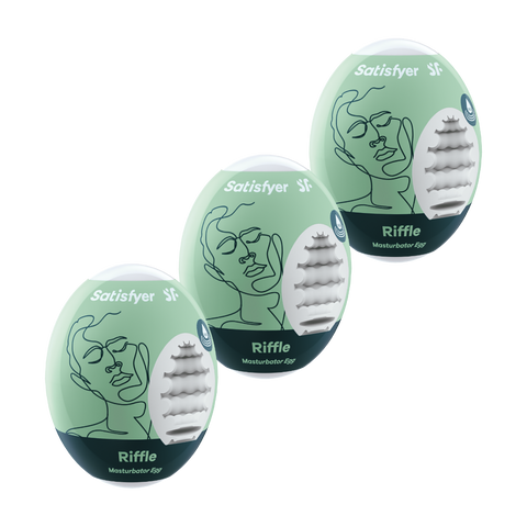 Satisfyer Riffle Egg Set – Disposable Stretchy Masturbator Eggs 3-Pack > Sex Toys For Men > Masturbators Cup