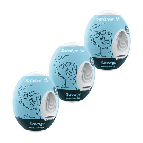 Satisfyer Savage 3-Pack Masturbator Eggs – Disposable Stretchy Male Masturbators > Sex Toys For Men > Masturbators Cup