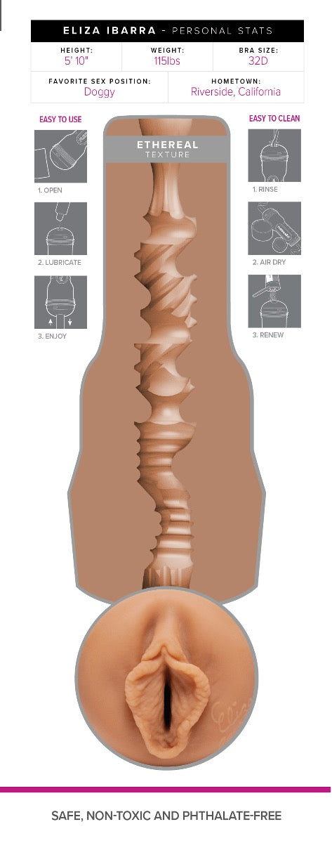 Fleshlight Girls Eliza Ibarra Ethereal – Detailed Texture Sleeve Masturbator > Sex Toys For Men > Masturbators > Pornstar