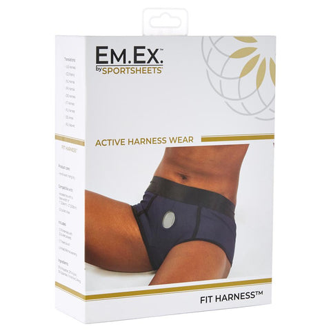 Em.Ex Active Harness Wear – Durable Comfort Fit Harness with Elastic Waistband and Nitrile O-Ring > Dildos > Strap On Harnesses