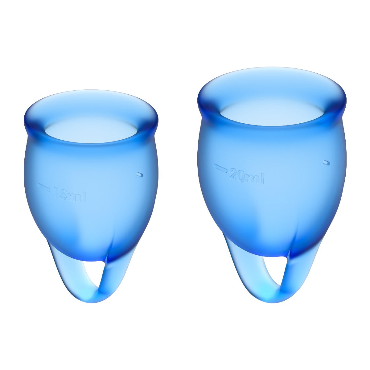 Satisfyer Feel Confident Menstrual Cup Kit Dark Blue – Medical Grade Silicone Two Sizes > Essentials > Menstrual Products