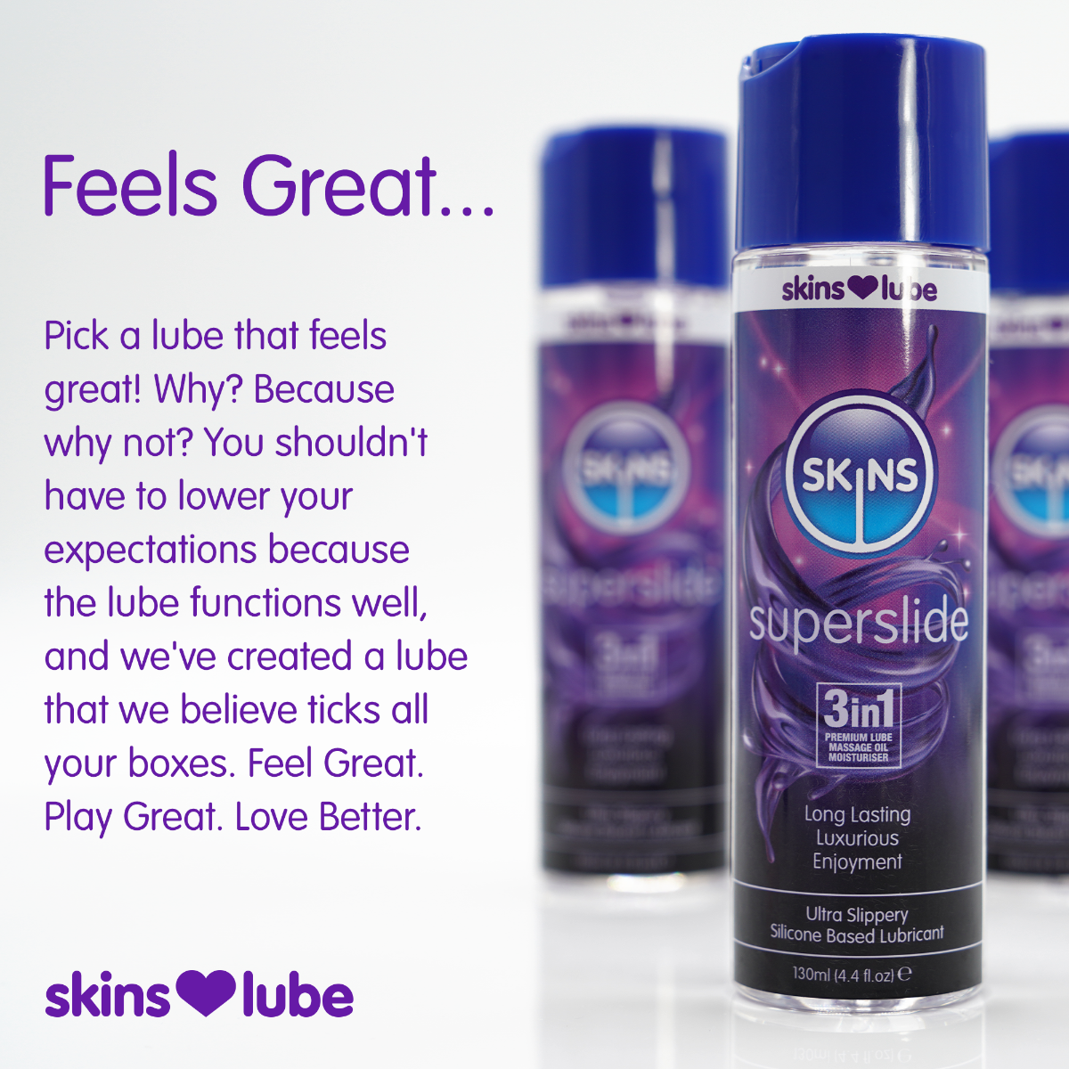 Skins Super Slide – Medical-Grade Silicone Lubricant 4.4oz > Lube > Silicone
