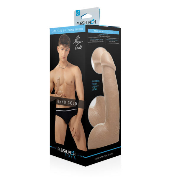Fleshjack Boys Reno Gold – Platinum Cured Silicone 7.5 Inch Dildo > Dildos > Performer Replica