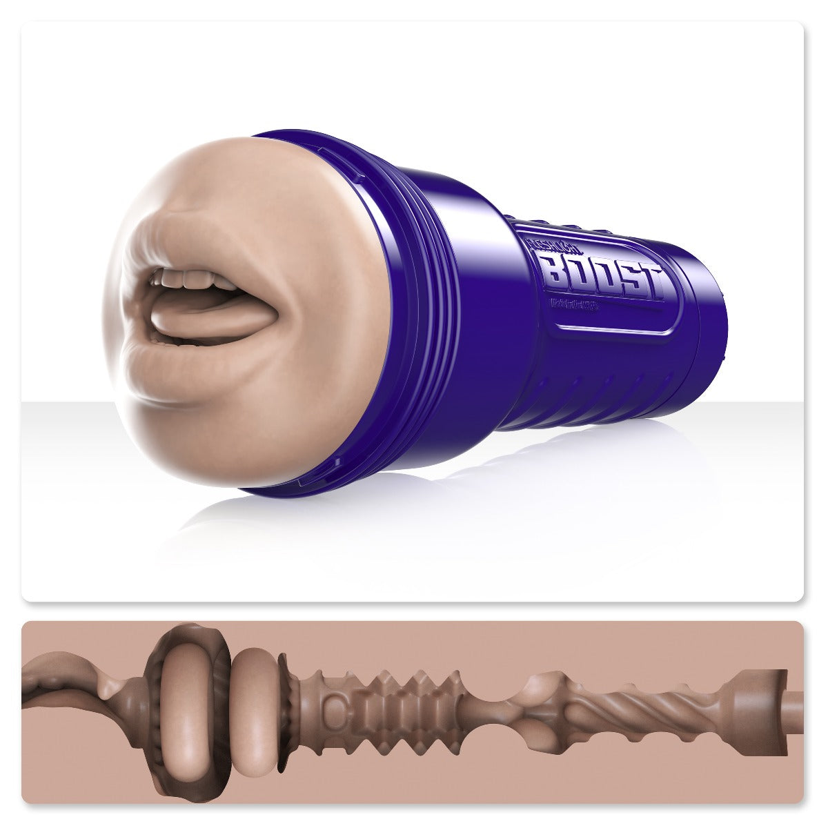 Fleshlight Boost Blow – Turbo Tech Floating Rings Mouth Sex Toy Default Title > Sex Toys For Men > Masturbators > Vibrating