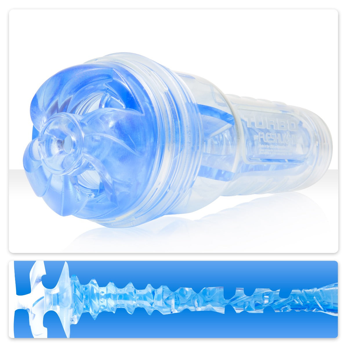 Fleshlight Turbo Thrust Blue Ice – Realistic Feel Male Masturbator Sleeve > Sex Toys For Men > Masturbators > Manual