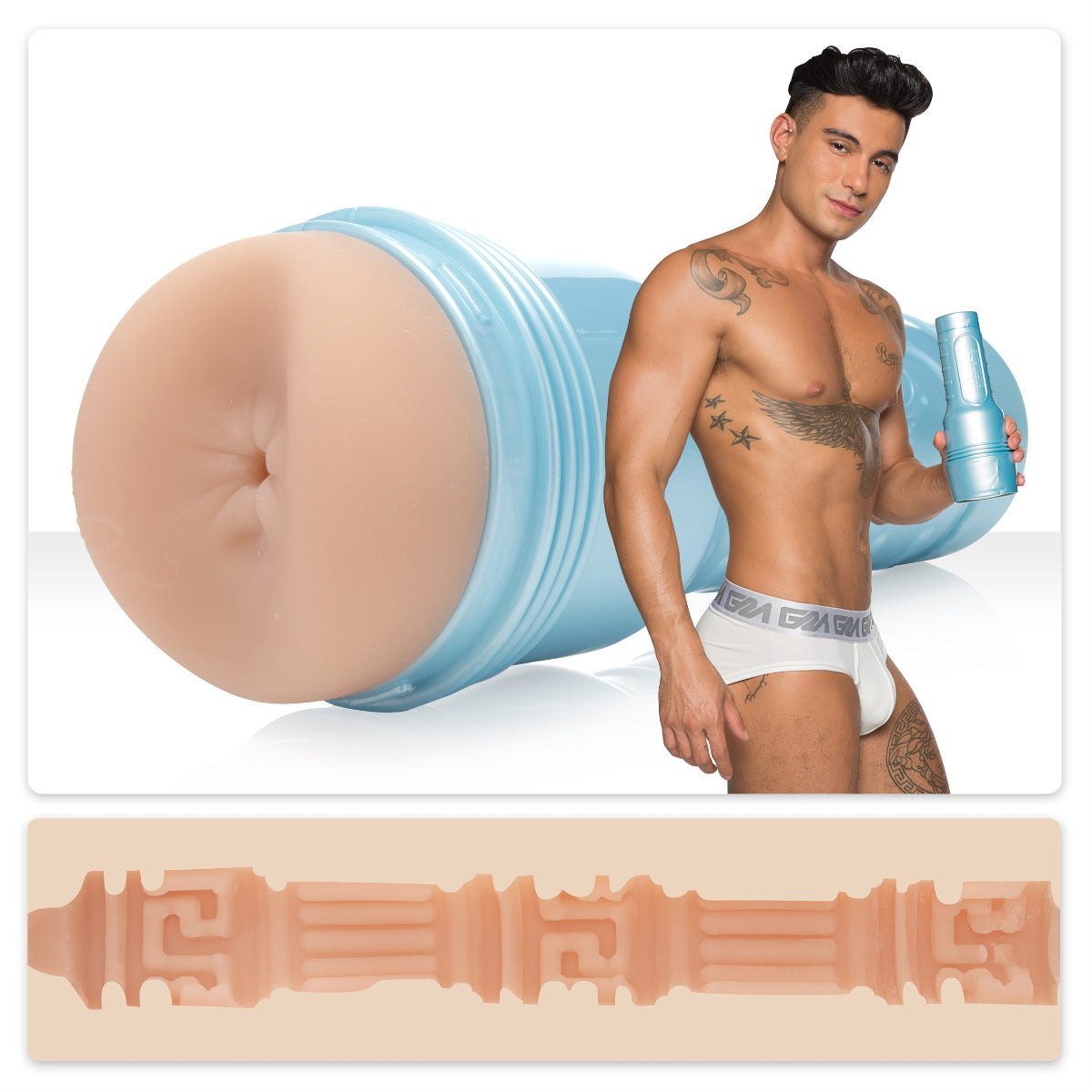Fleshjack Boys Ricky Roman Dolce Signature – Textured Silicone Tight Entrance Butt Plug Default Title > Sex Toys For Men > Masturbators > Fantasy