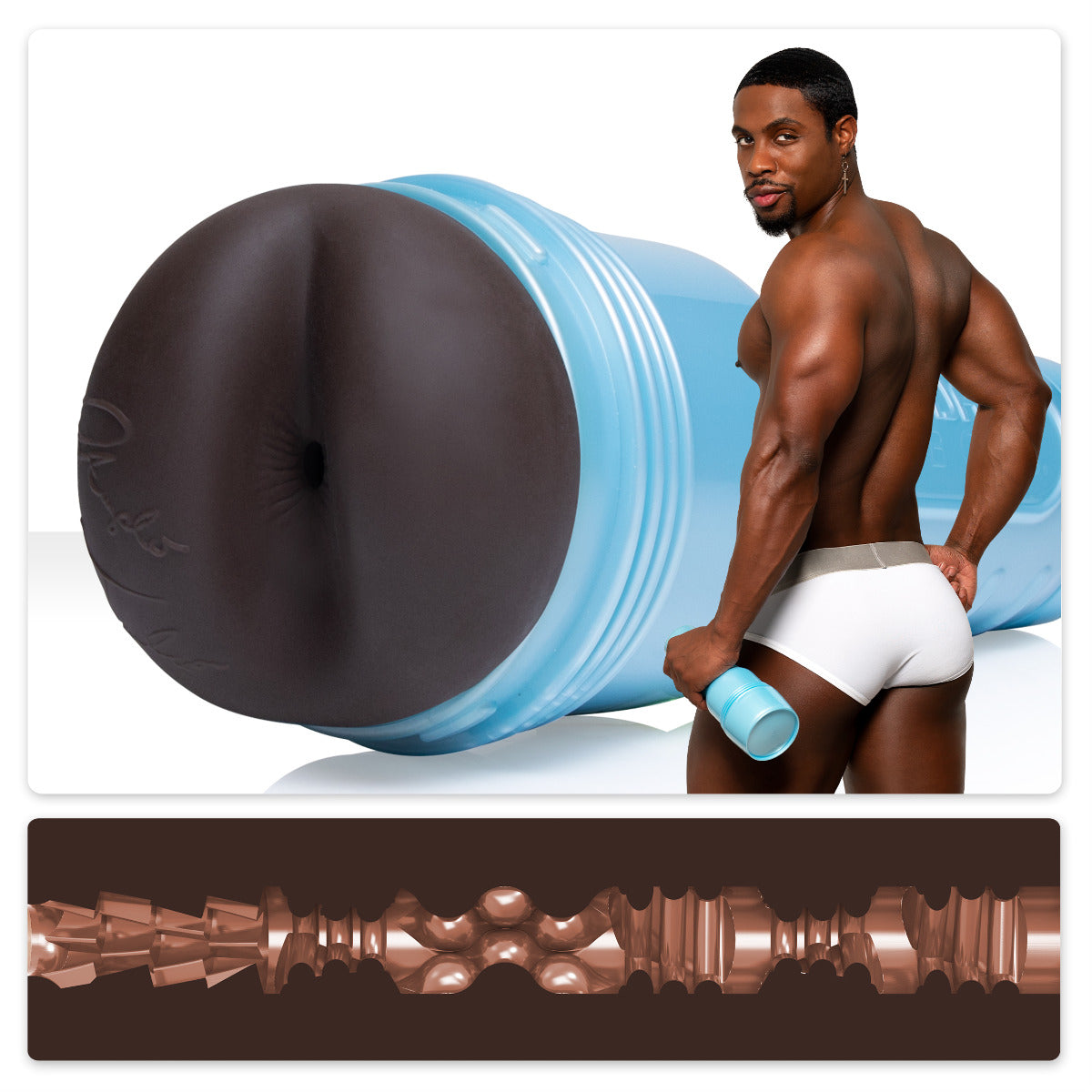 Fleshjack Boys DeAngelo Jackson Signature 10/10 Textured Sleeve Butt Plug Default Title > Sex Toys For Men > Masturbators > Pornstar
