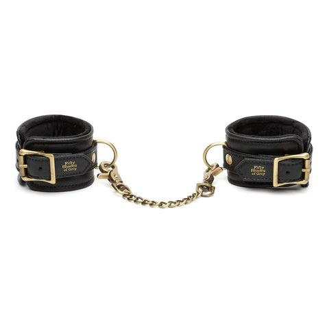 Fifty Shades of Grey Bound to You Wrist Cuffs – Faux Leather with Soft Furry Lining Wrist Cuffs > Bondage Gear > Restraints