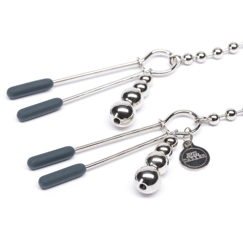 Fifty Shades Darker At My Mercy Beaded Chain Adjustable Nipple Clamps > Sex Toys > Nipple Clamps