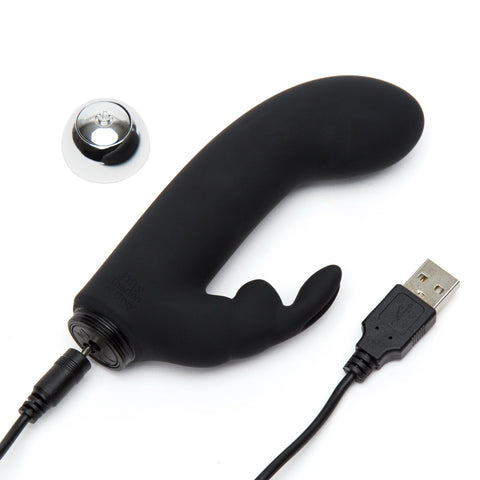 Fifty Shades of Grey Greedy Girl Rechargeable Mini Silicone Rabbit Vibrator 6.5 Inches > Vibrators > Ladies > Rabbit