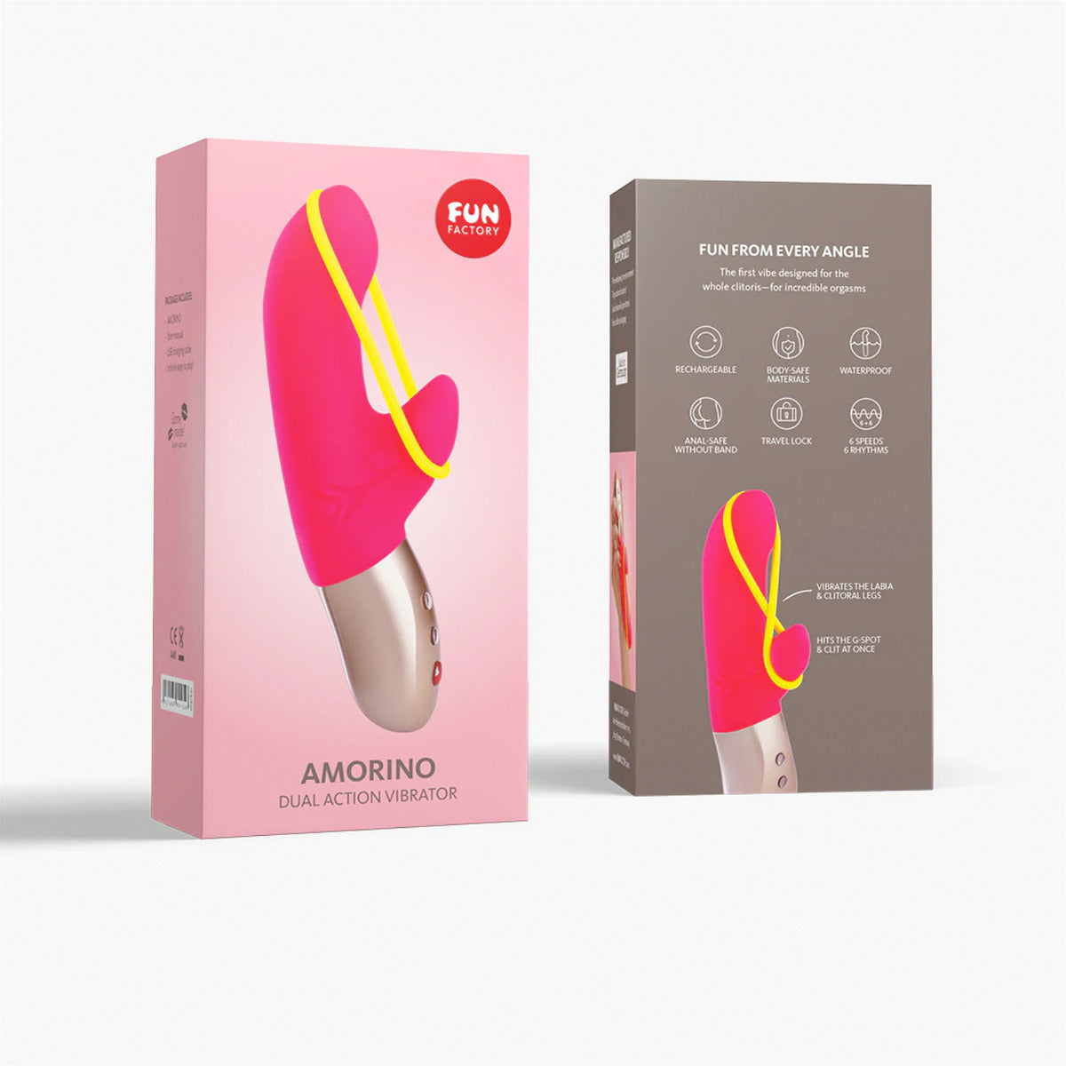 Fun Factory Amorino Mini Dual Action Rechargeable Vibe > Sex Toys For Ladies > G-Spot Vibrators