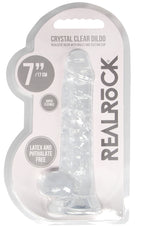 RealRock Crystal Clear 7 Inch Phthalate-Free TPE Realistic Dildo with Balls > Dildos > Realistic Dildos