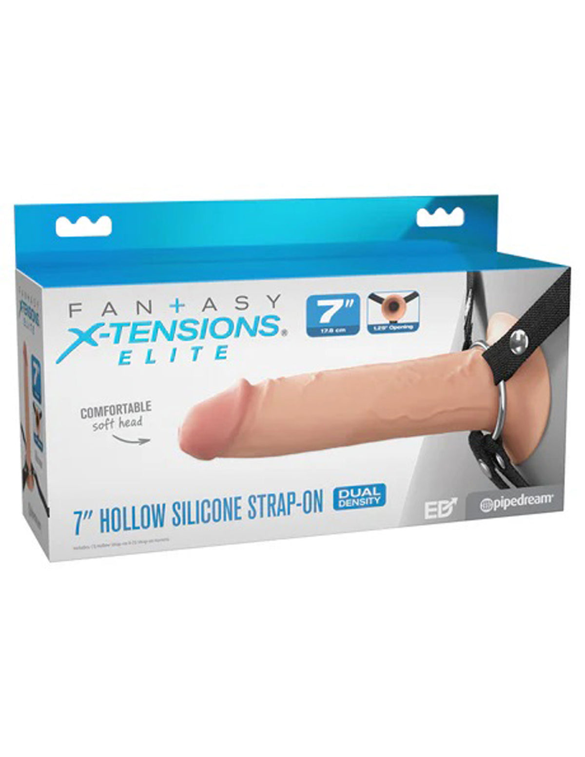 Fx Elite 7 Inch Hollow Silicone Strap-On – Elite Silicone Strap-On White > Dildos > Hollow Strap Ons