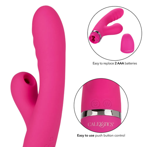 Foreplay Frenzy Pucker – Dual Motor Rabbit Vibrator with Suction > Vibrators > Ladies > Rabbit