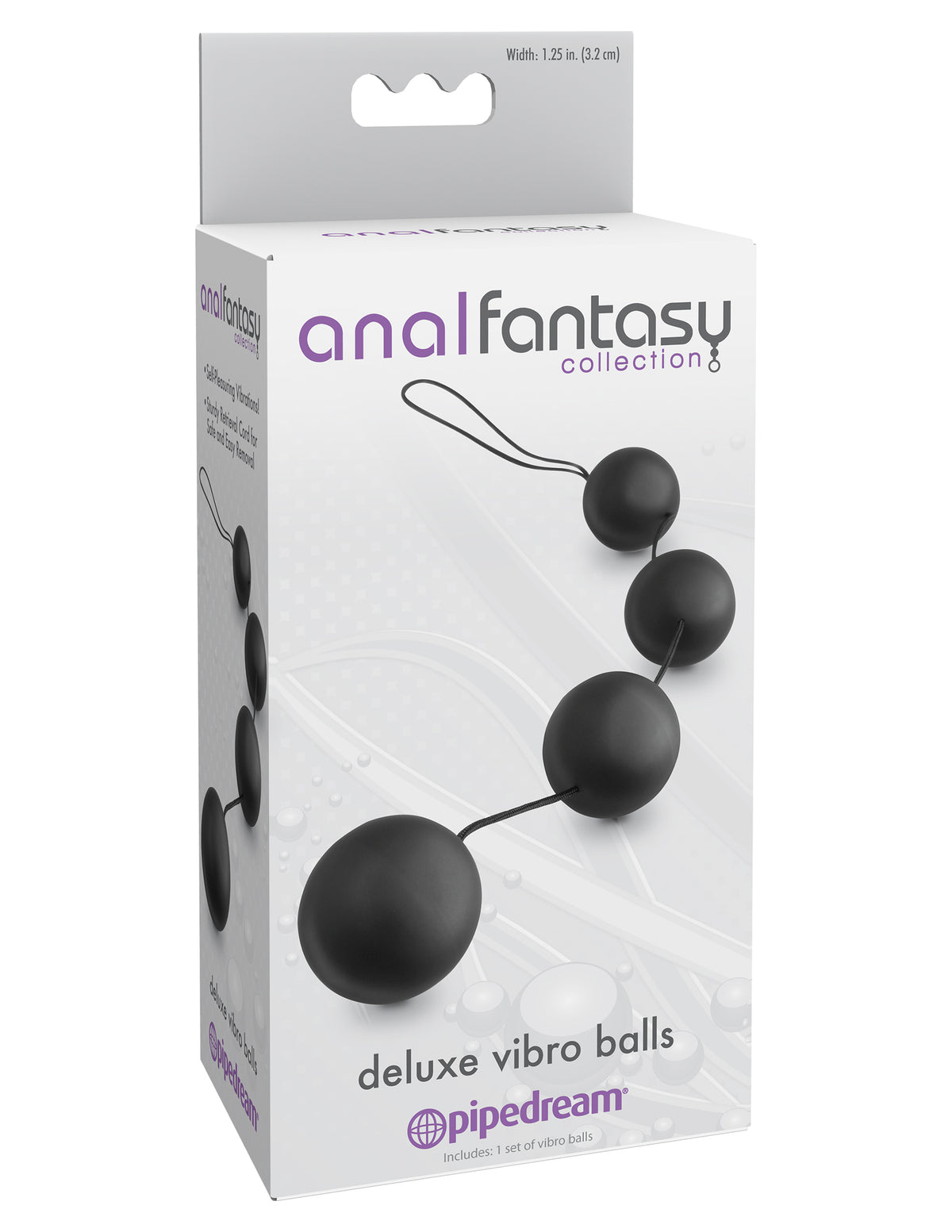 Anal Fantasy Collection Deluxe Vibro Balls – 1.25 Inch Weighted Vibrating Balls > Anal Range > Anal Beads