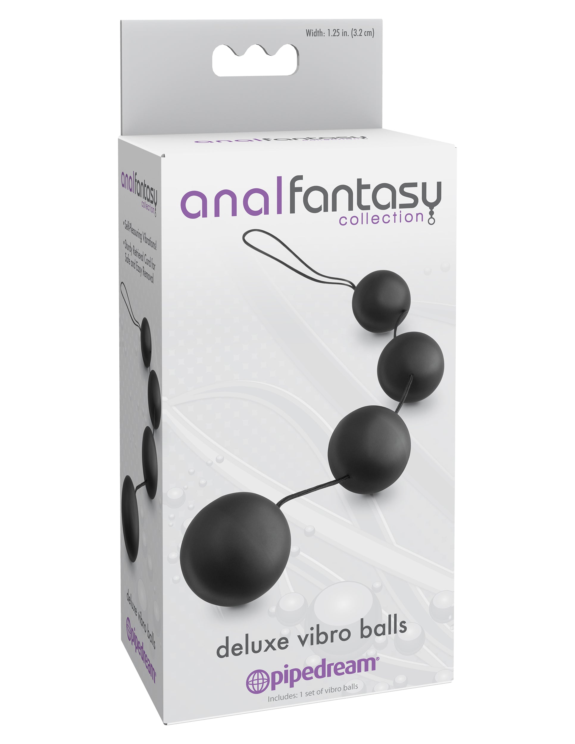 Anal Fantasy Collection Deluxe Vibro Balls – 1.25 Inch Weighted Vibrating Balls