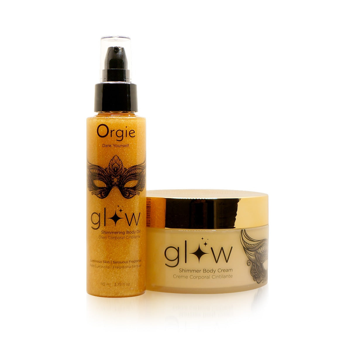 Orgie Glow Shimmer Body Cream – Lightweight Moisturizer with Coconut Oil and Carrot Extract 250ml > Essentials > Bath & Body