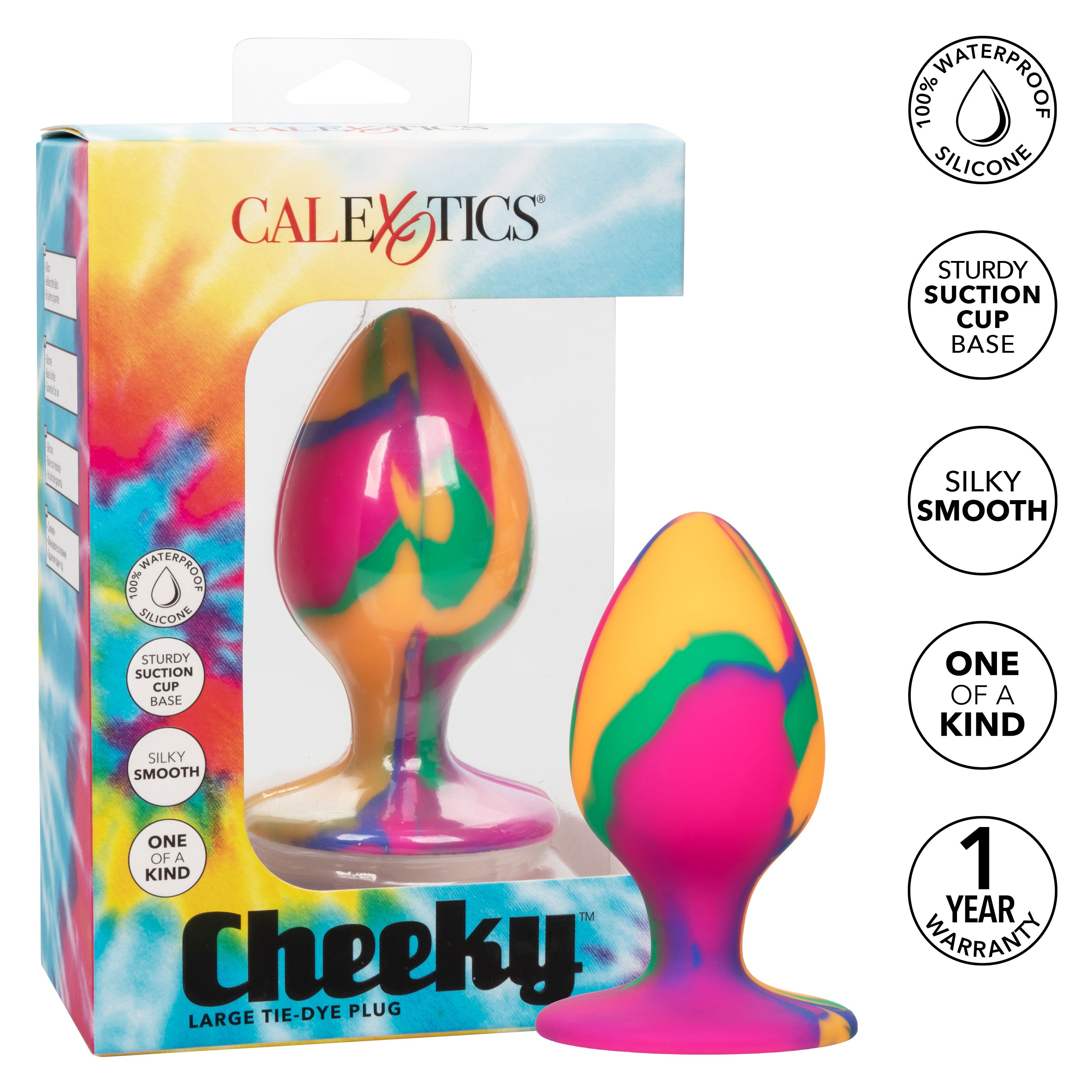 Cheeky Large Tie Dye – Vibrant Large Butt Plug > Anal Range > Butt Plugs