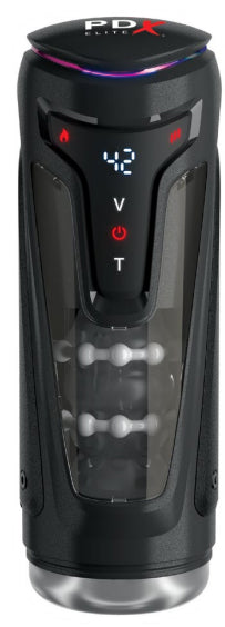 PDX Elite Moto-Bator Pro – USB Rechargeable Auto Stroker with Thrusting, Vibration, and Warming Functions > Sex Toys For Men > Masturbators Premium