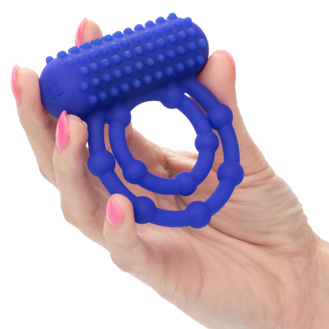 Maximus 10 Bead Rechargeable (Black) – Stretchy Silicone Cock Ring > Cock Ring > Vibrating