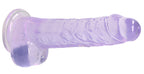 Realrock Crystal Clear 8 Inch Realistic Dildo with Balls – Body-Safe Phthalate-Free TPE > Dildos > Realistic Dildos