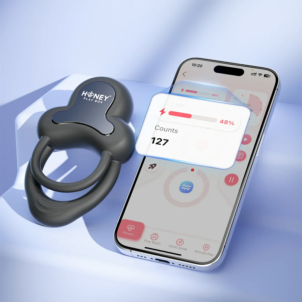 Honey Play Box Anello – App-Controlled Vibrating Double Cock Ring with Clitoral Stimulator > Cock Ring > Vibrating