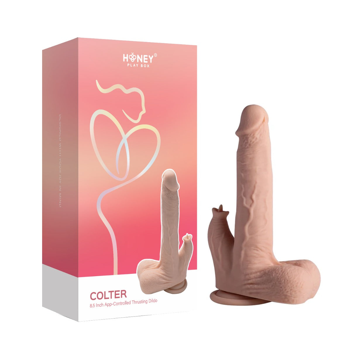 Honey Play Box Colter Realistic Thrusting Dildo with Vibrating Licker 8.5 Inch App-Controlled Default Title > Dildos > Thrusting Dildos