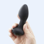 Honey Play Box Frenzy Rotating Rotating Tip Ribbed Textures Medium Size App Controlled Butt Plug > Anal Range > Vibrating Butt Plugs