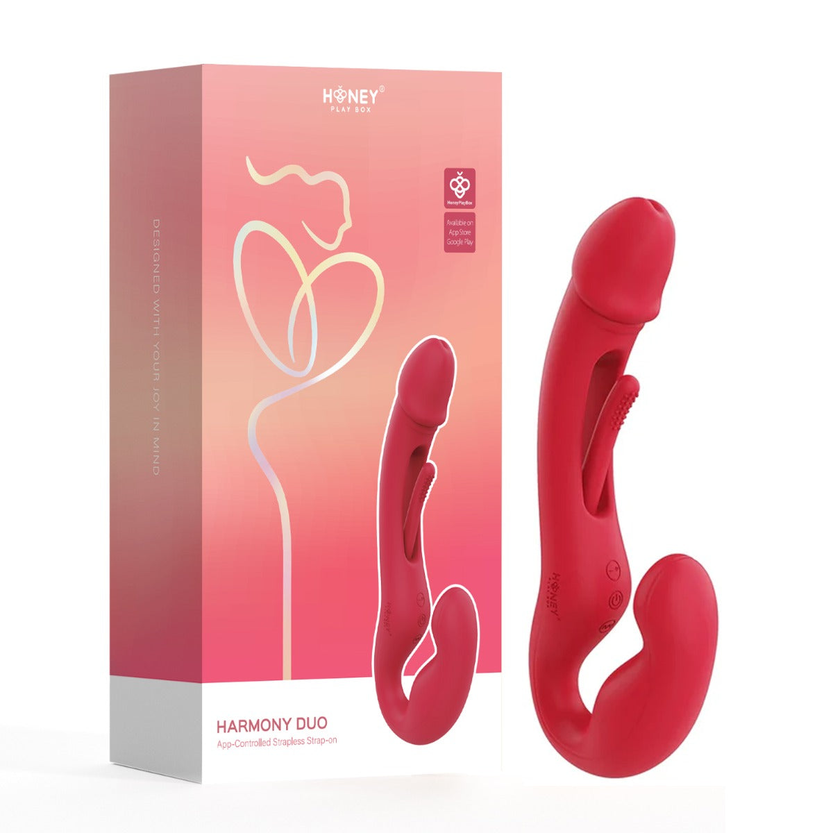 Honey Play Box Harmony Duo 6-7 Inch – App-Controlled Strapless Strap-On Vibrator > Dildos > Strapless Strap Ons
