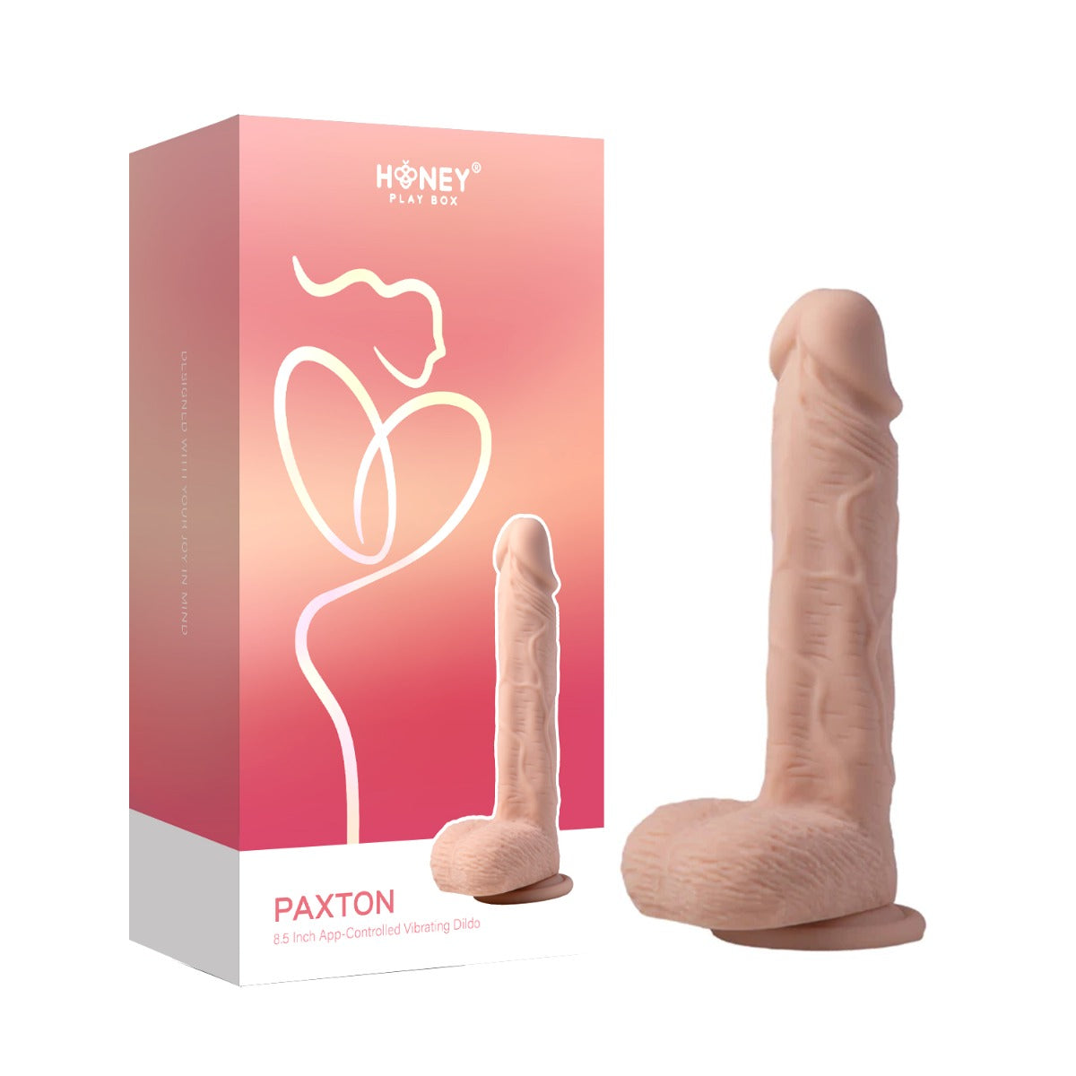 Paxton App Controlled 7.5 Inch Realistic Thrusting Silicone Dildo > Dildos > Realistic Dildos