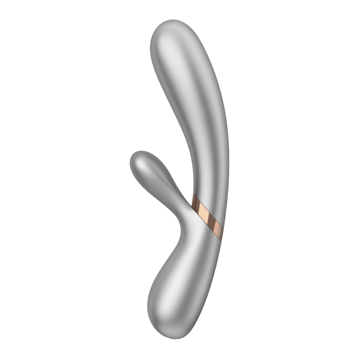 Satisfyer Hot Lover Silver Warming Dual-Stim Vibrator – App Controlled Waterproof Silicone Secondary image