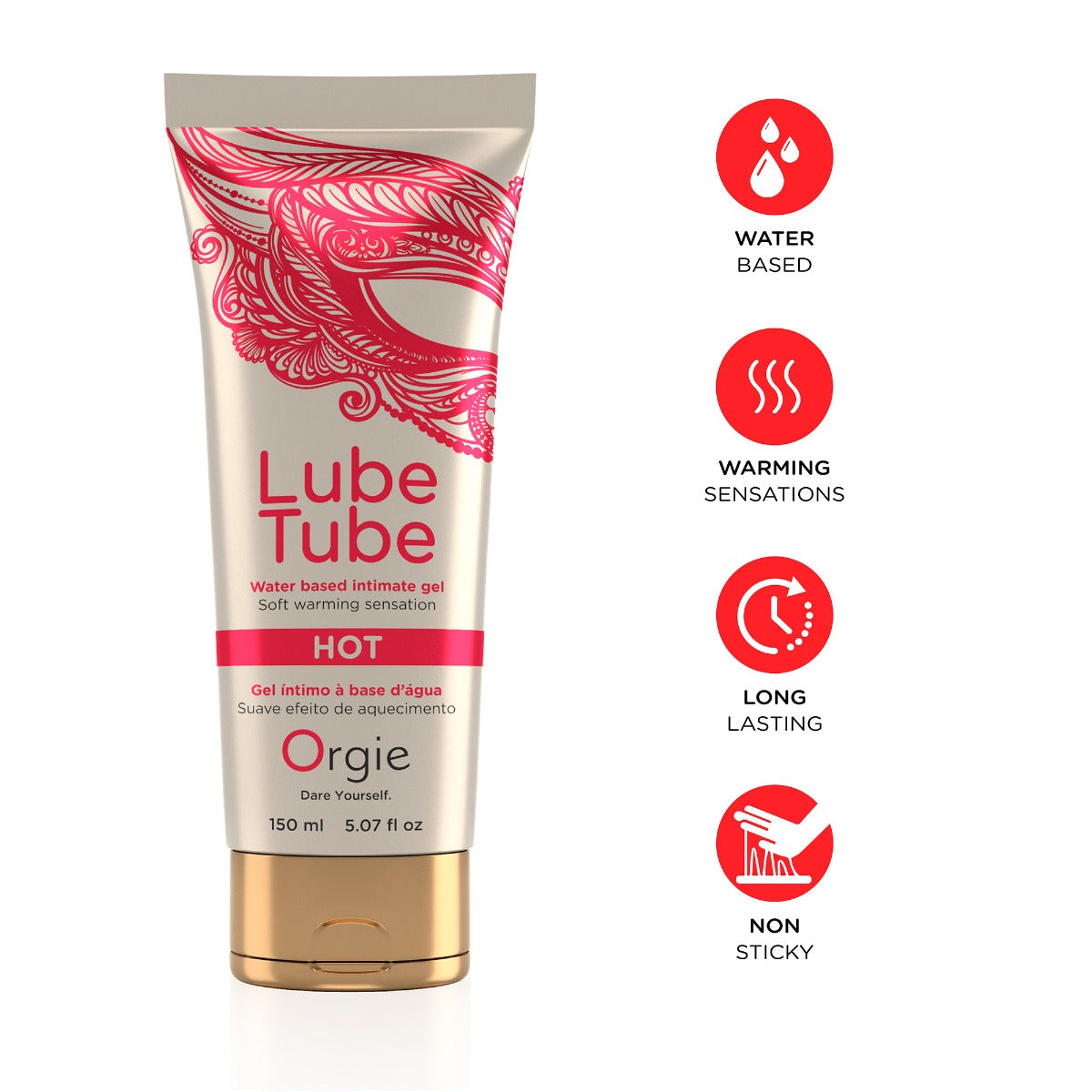 Orgie Lube Tube Hot – Warming Water-Based Intimate Lubricant 150ml Secondary image