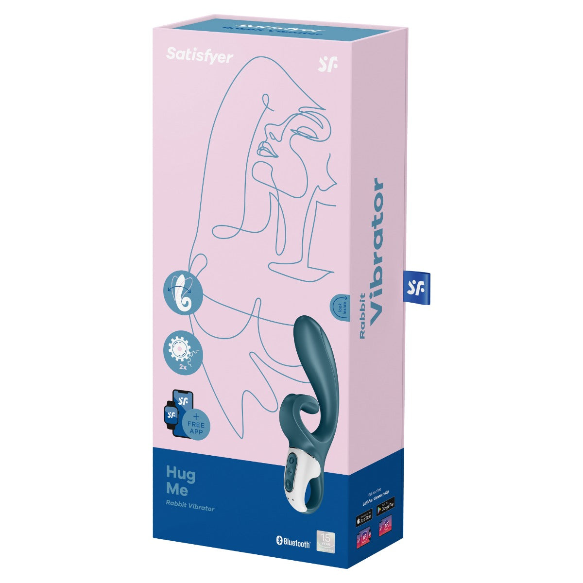 Satisfyer Hug Me 21cm Rabbit Vibrator Waterproof | App Control G-Spot > Vibrators > Ladies > Rabbit